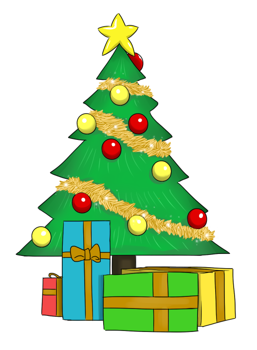 528x718 Christmas Tree Clipart Present Santa Clip Art