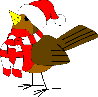 398x394 Christmas Robin Clipart