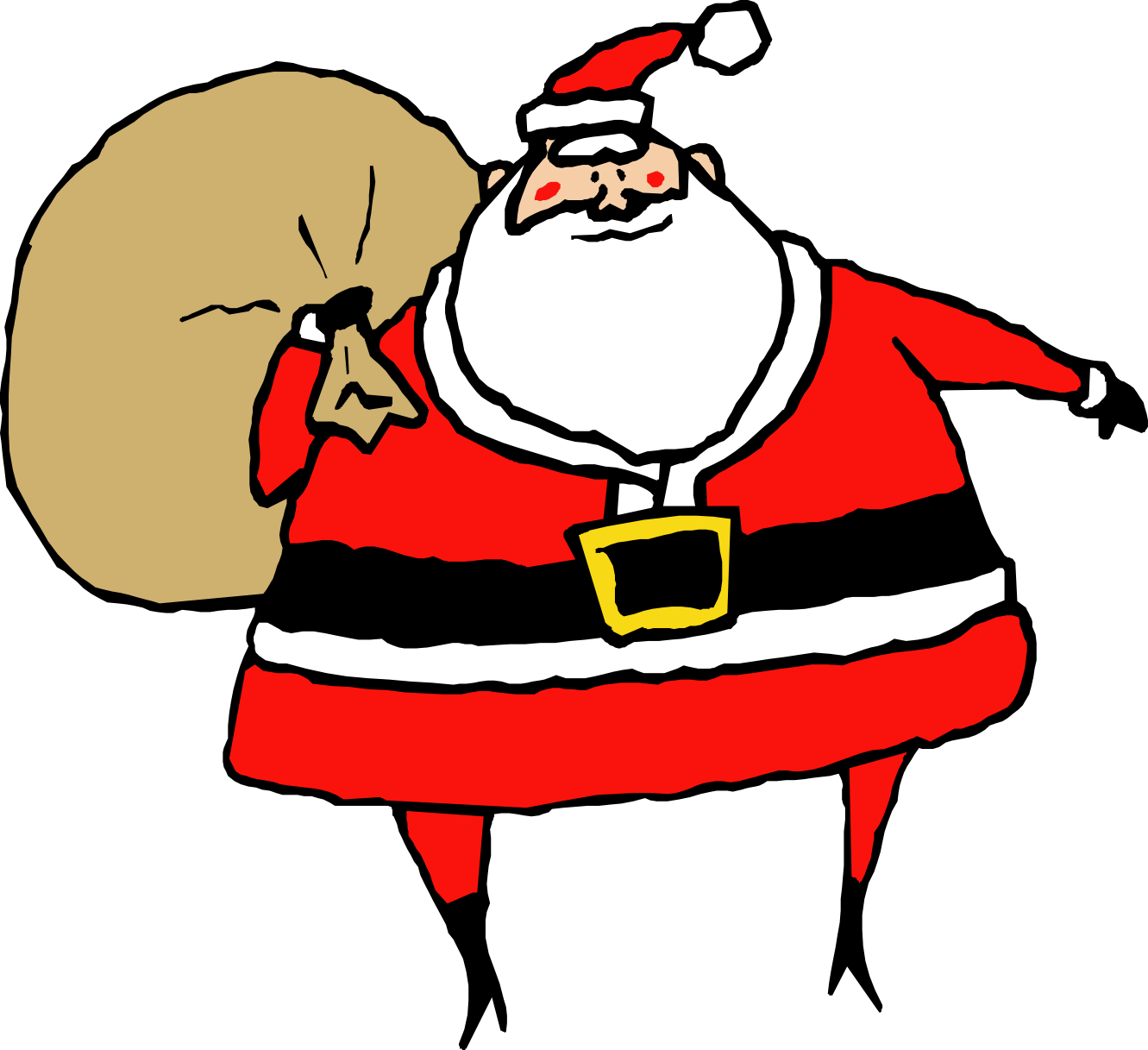 1331x1217 Clipart Christmas Santa Free Images 2