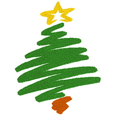 400x400 Abstract Christmas Tree Clip Art