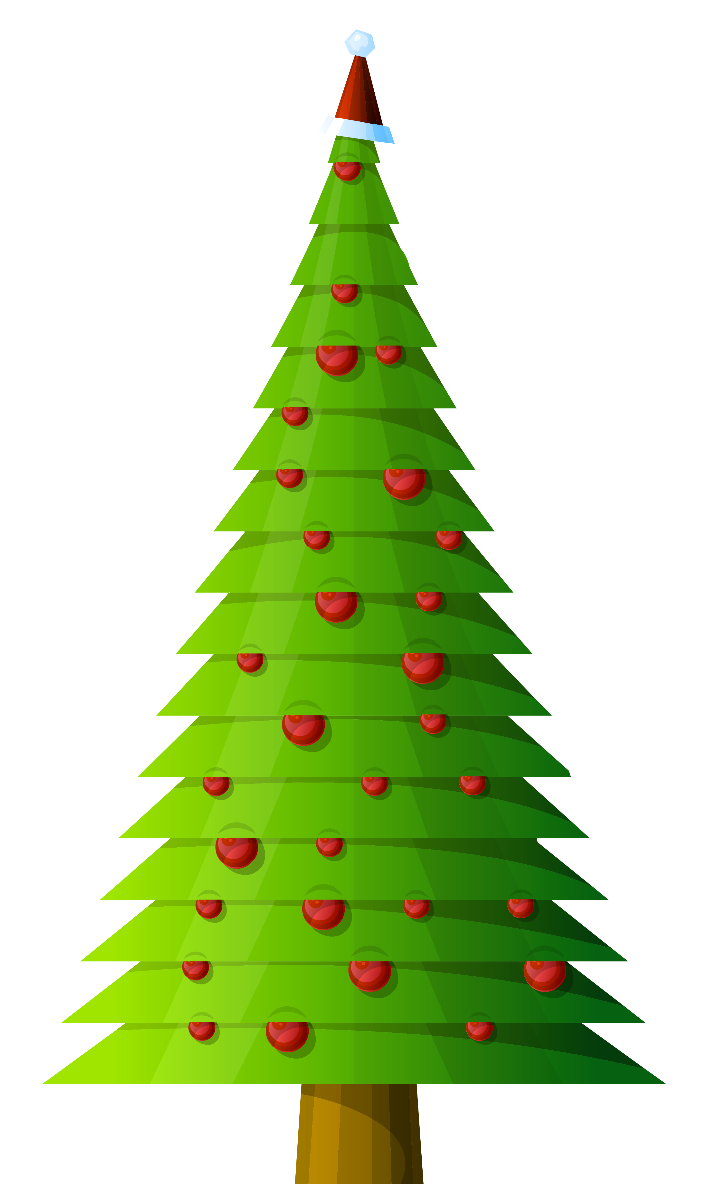 2915x4917 Christmas Tree Modern Style Transparent Clipart