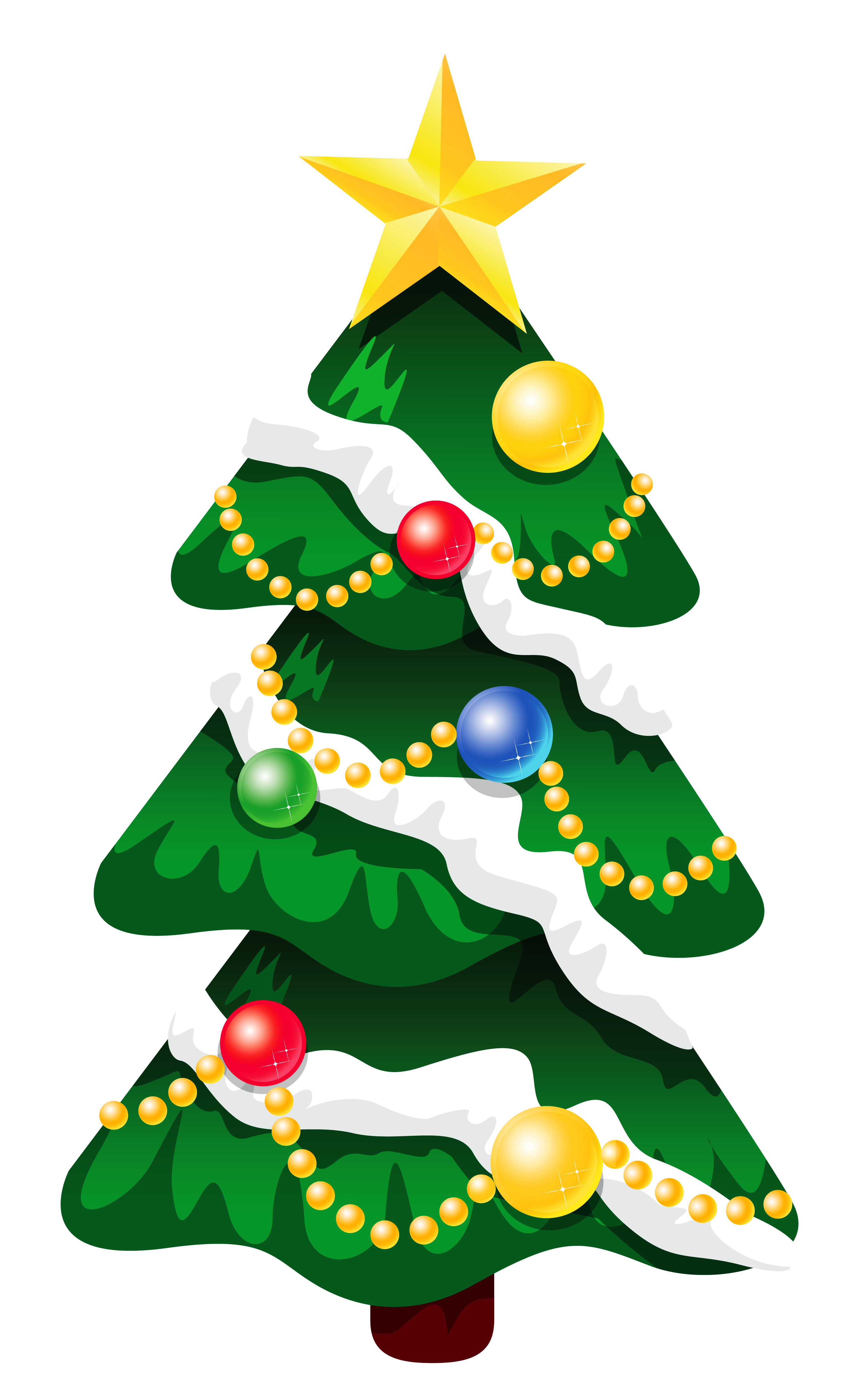 3081x5059 Snowy Christmas Tree Clipart