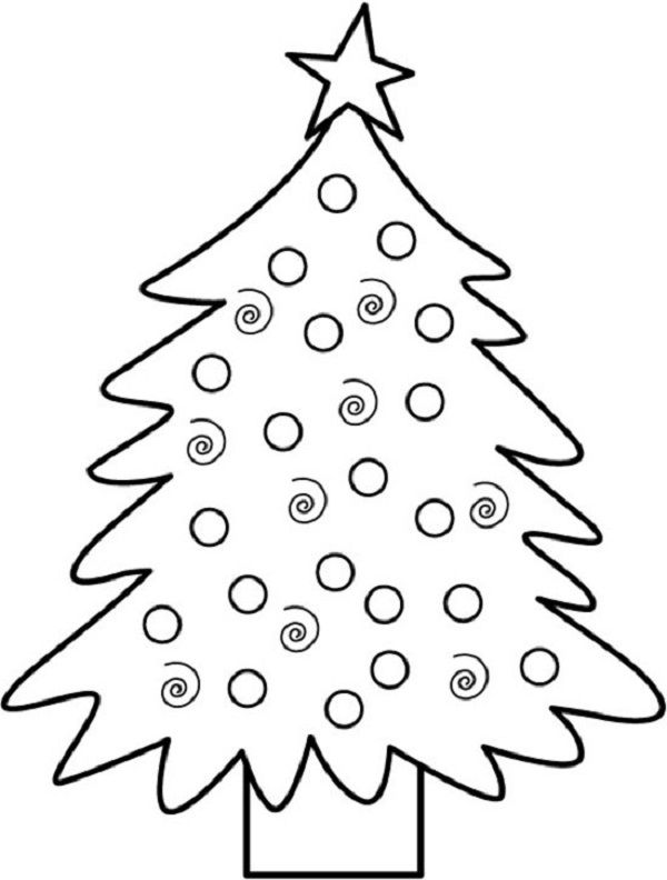Xmas Tree Coloring Pages