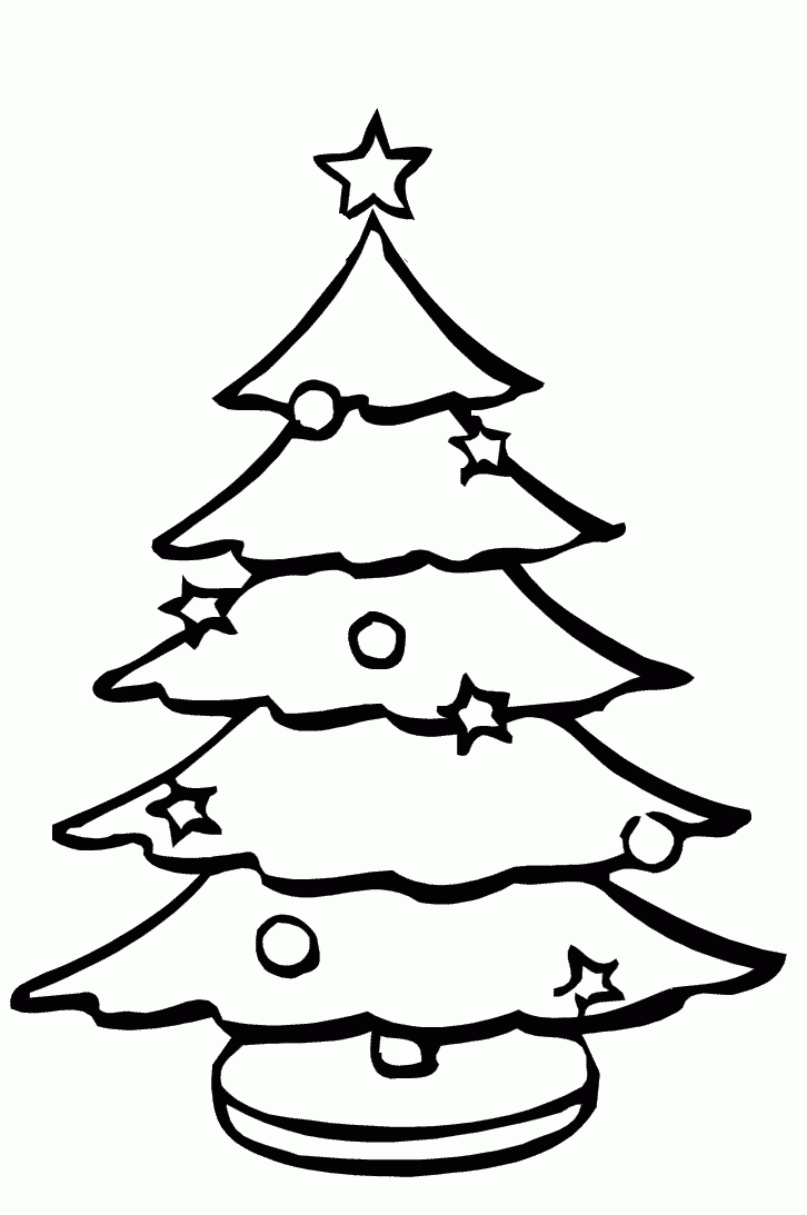 Xmas Tree Coloring Pages | Free download on ClipArtMag