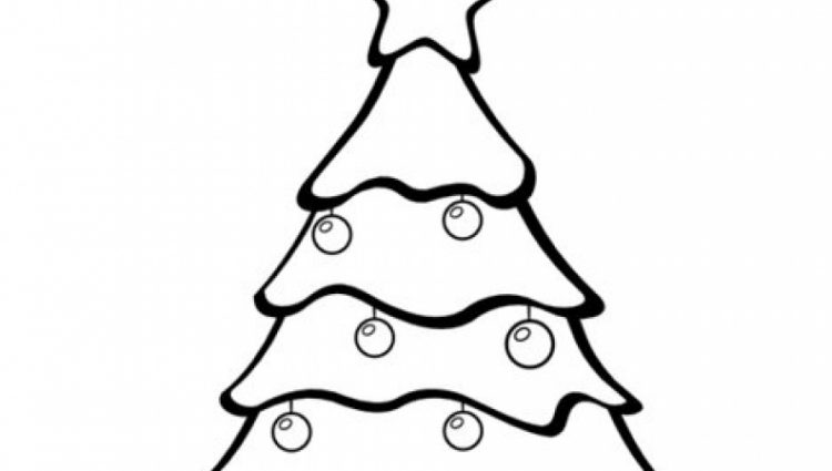 750x425 Christmas Tree Coloring Page