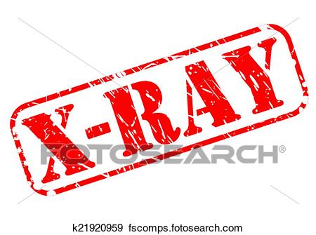 450x335 Clip Art Of X Ray Red Stamp Text K21920959