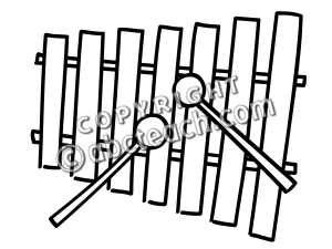 300x225 Xylophone Clipart Black And White