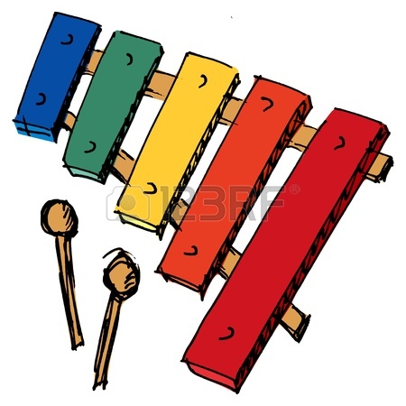 450x450 Hand Drawn, Sketch, Cartoon Illustration Of Xylophone Royalty Free