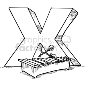 300x300 Xylophone Clipart Black And White