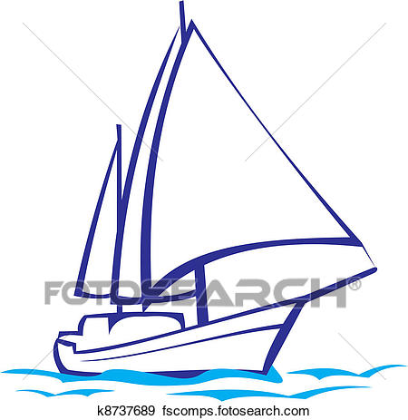 450x463 Clip Art Of Yacht Silhouette
