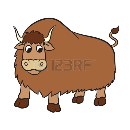 450x450 Illustration Of Yak On A White Background. Vector Royalty Free