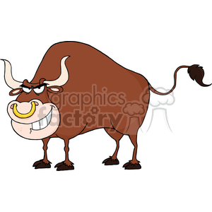 300x300 Royalty Free 4363 Bull Cartoon Character 382318 Vector Clip Art