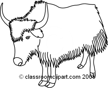 350x286 Yak Clipart Outline
