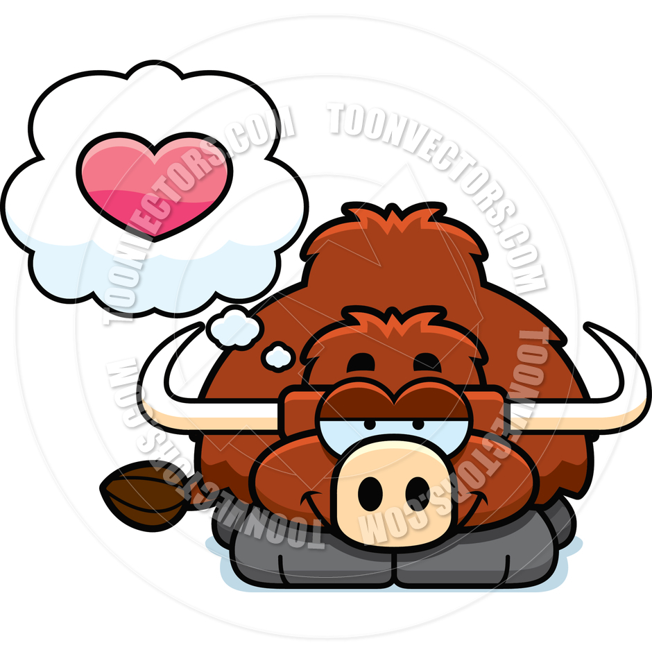 940x940 Cartoon Little Yak In Love By Cory Thoman Toon Vectors Eps