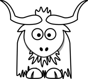 299x267 Yak Outline Clip Art