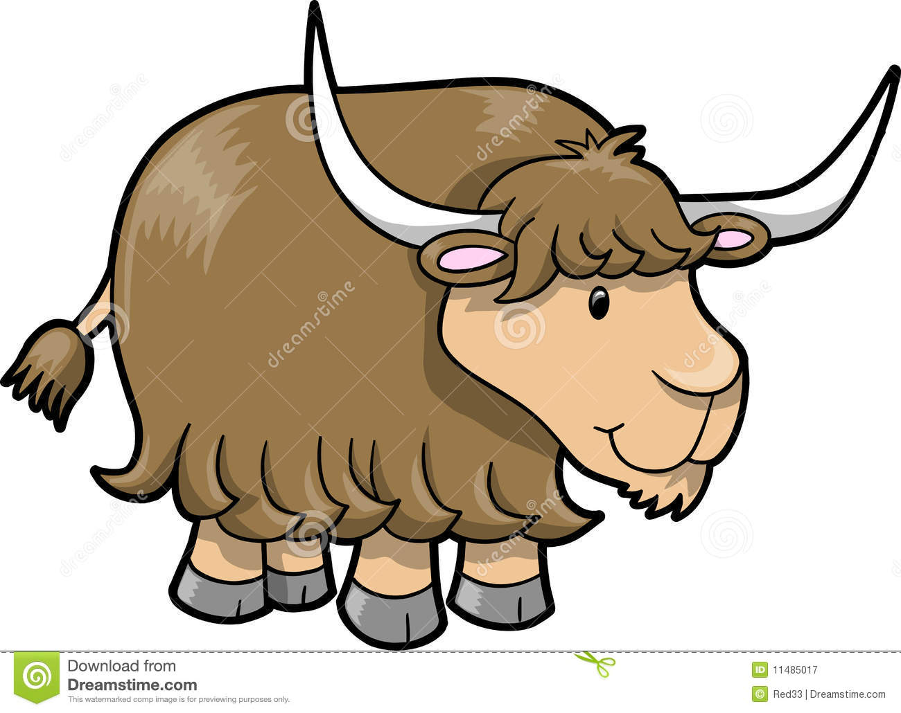 1300x1030 Happy Cute Yak Vector Id 54498 Clipart Pictures