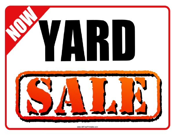 604x467 Yard Sale Sign