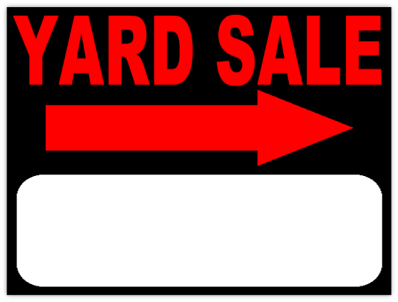 558x424 Yard Sale Sign Template