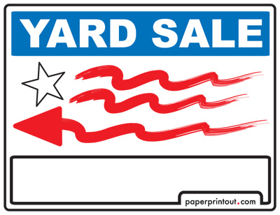 400x308 Yard Sale Signs