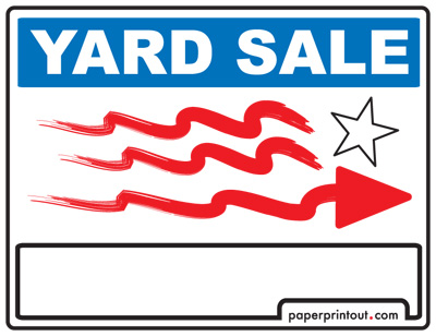 400x308 Yard Sale Signs