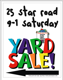 217x273 Free Printable Yard Sale Clip Art
