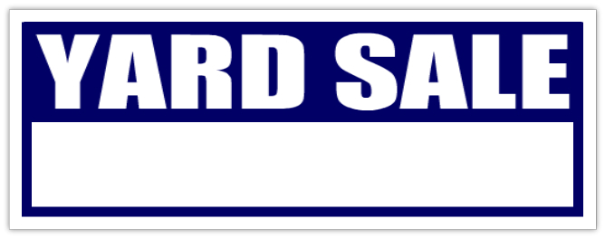 668x263 Yard Sale Sign