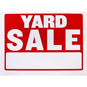 350x350 Yard Sale Sign Kit, (1) 18 X 24 Yard Sign, (2) 12