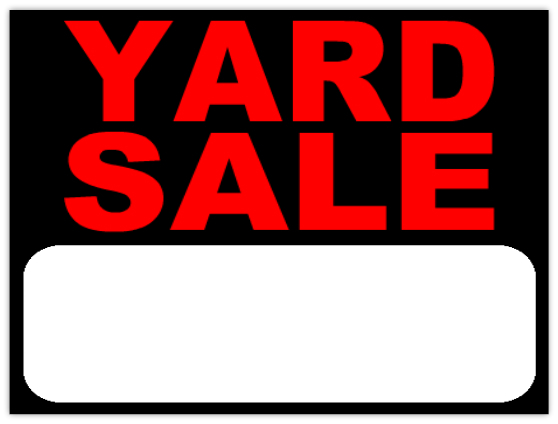 558x424 Yard Sale Sign Template