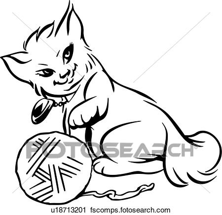 450x434 Clipart Of , Animal, Cartoons, Cat, Feline, Kitten, Kitty, Pet