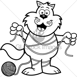325x325 Cat Playing With Yarn Gl Stock Images