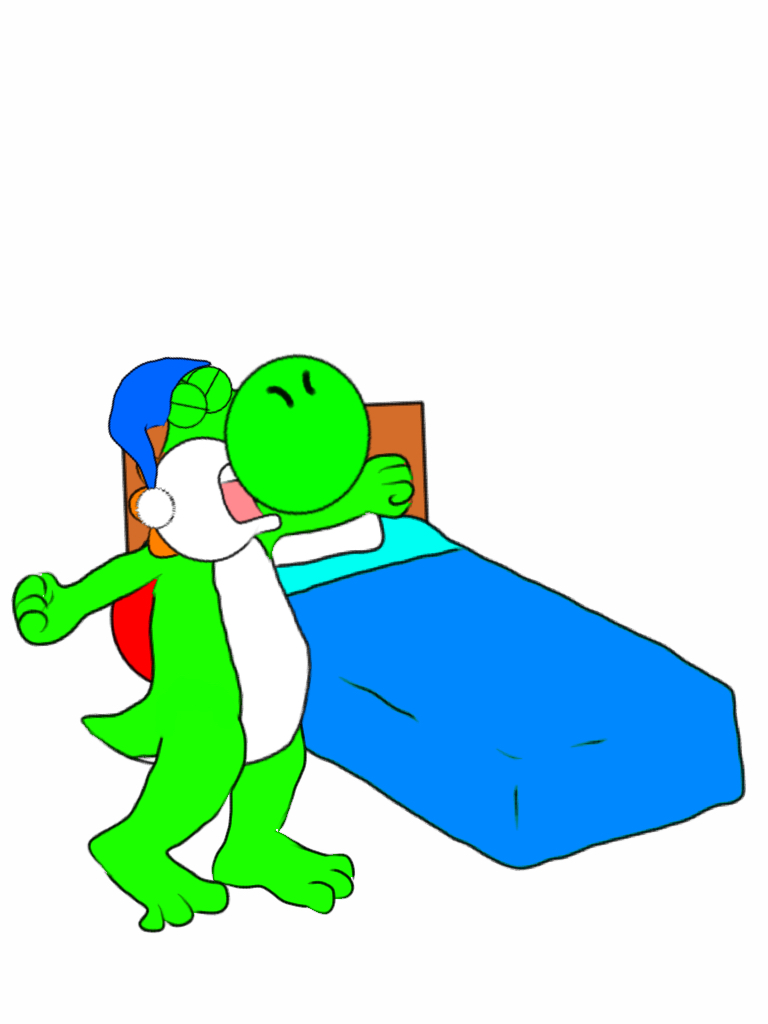 768x1024 Bedtime Stretch And Yawn By Topsecretyoshi369