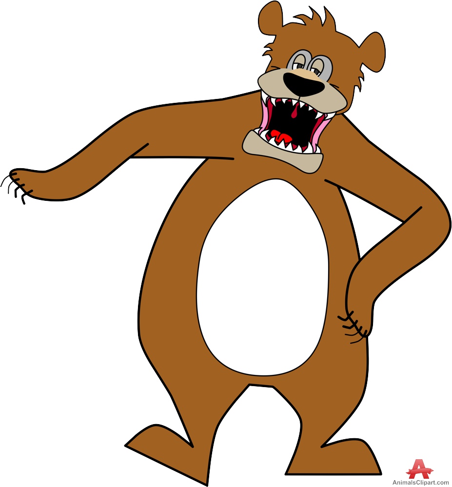 927x999 Yawning Bear Cartoon Character Free Clipart Design Download