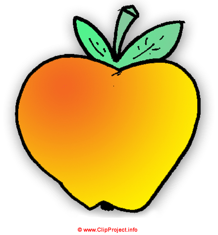 440x475 Apple Clipart Orange