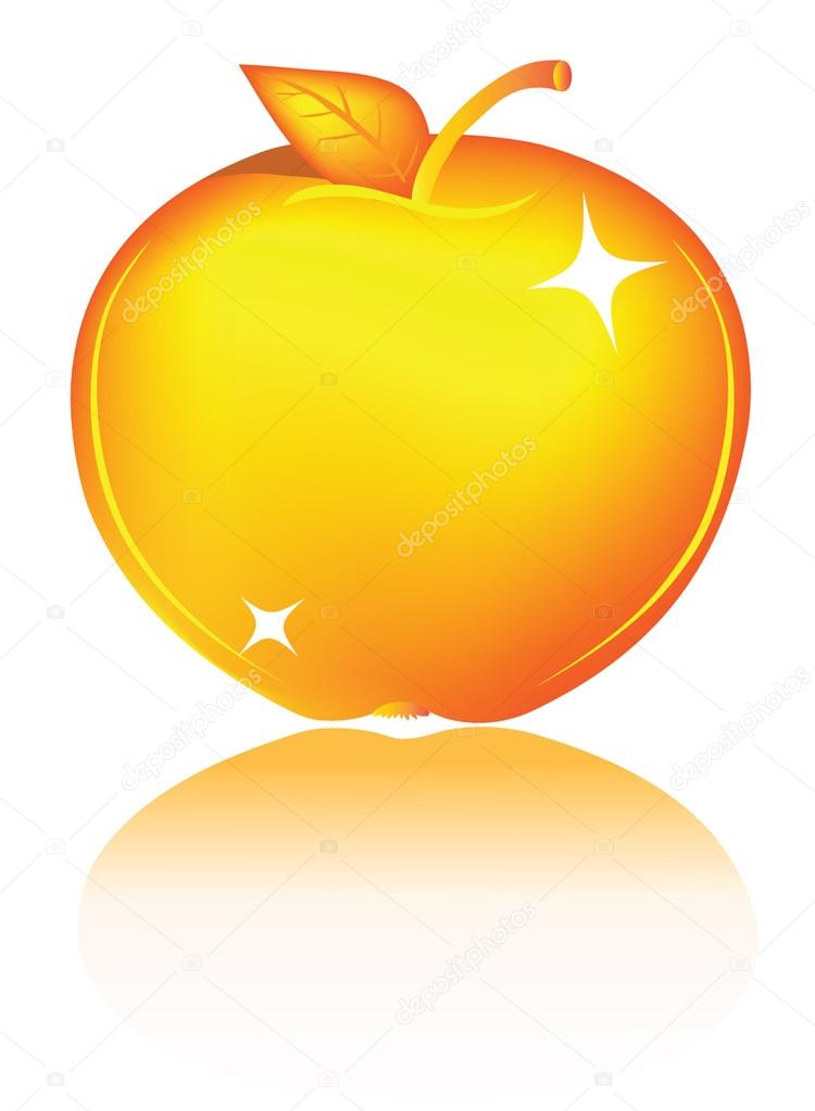 750x1023 Golden Apple Stock Vector Tajim1