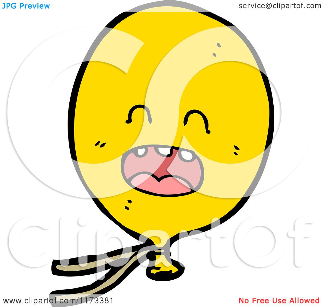 1080x1024 Cartoon Of A Yellow Balloon Mascot