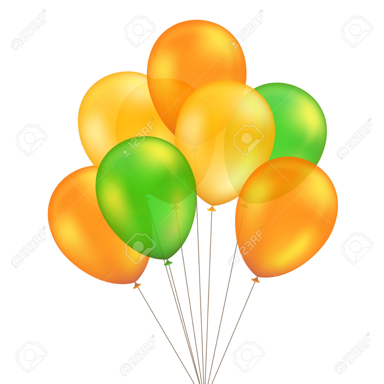 1300x1300 Orange Balloon Clipart