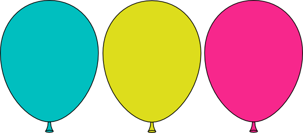 600x264 Balloon Trio Clip Art