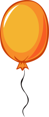 167x400 Balloon Clipart Orange