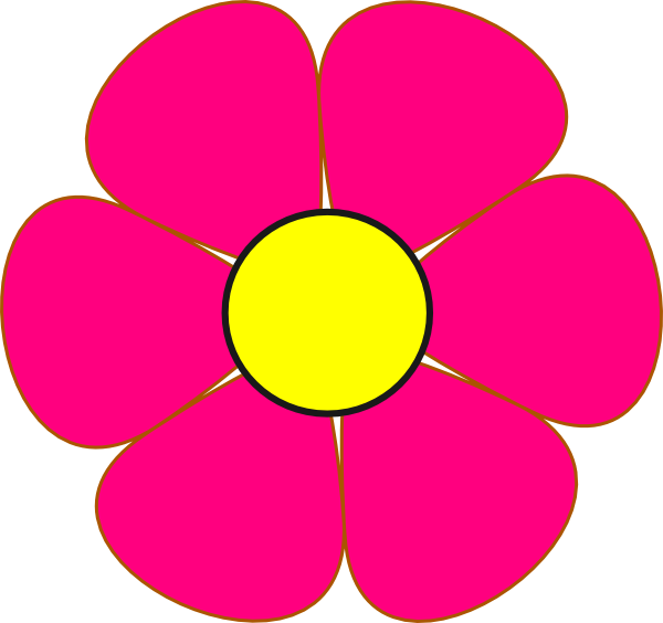 600x564 Yellow And Pink Flower Clipart