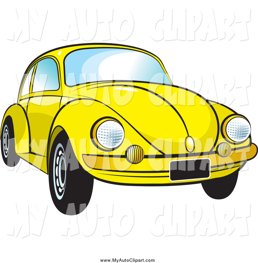 1024x1044 Clip Art Of A Yellow Vw Bug Car By Lal Perera