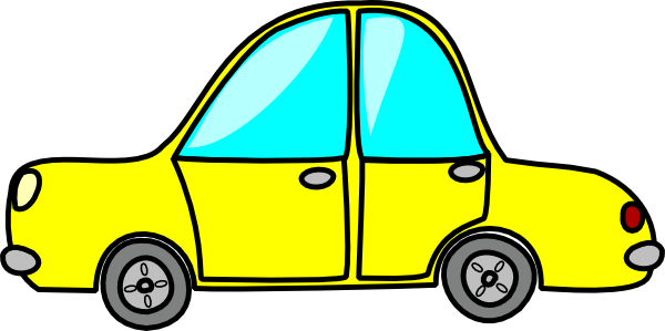 600x299 Yellow Car Clip Art