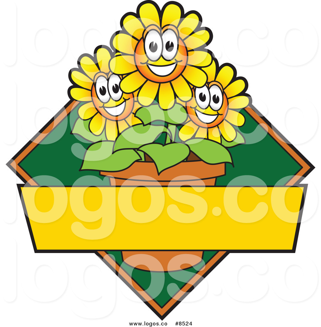 1024x1044 Royalty Free Clip Art Vector Logo Of A Happy Yellow Daisy Flower