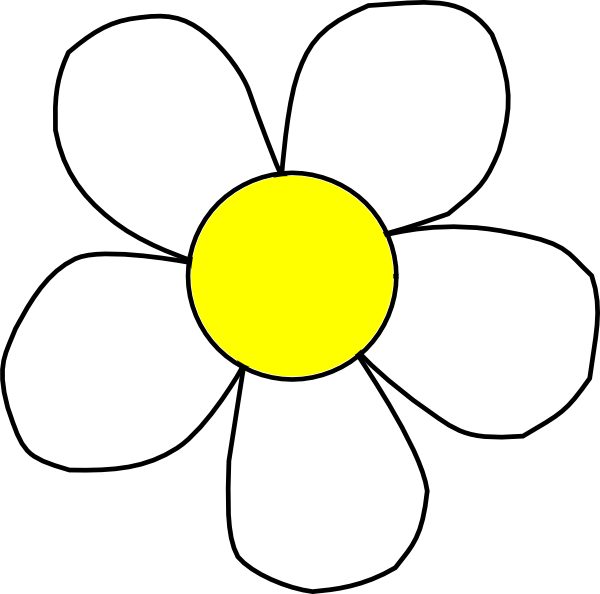 600x594 Black And Yellow Daisy Clip Art