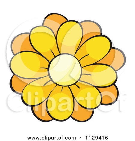 450x470 Cartoon Of A Yellow Daisy Flower