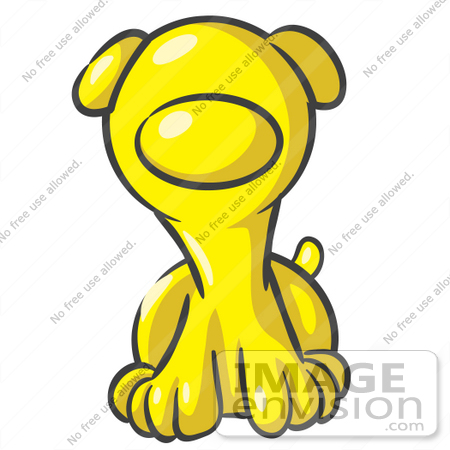 450x450 Clip Art Graphic Of A Yellow Puppy Dog