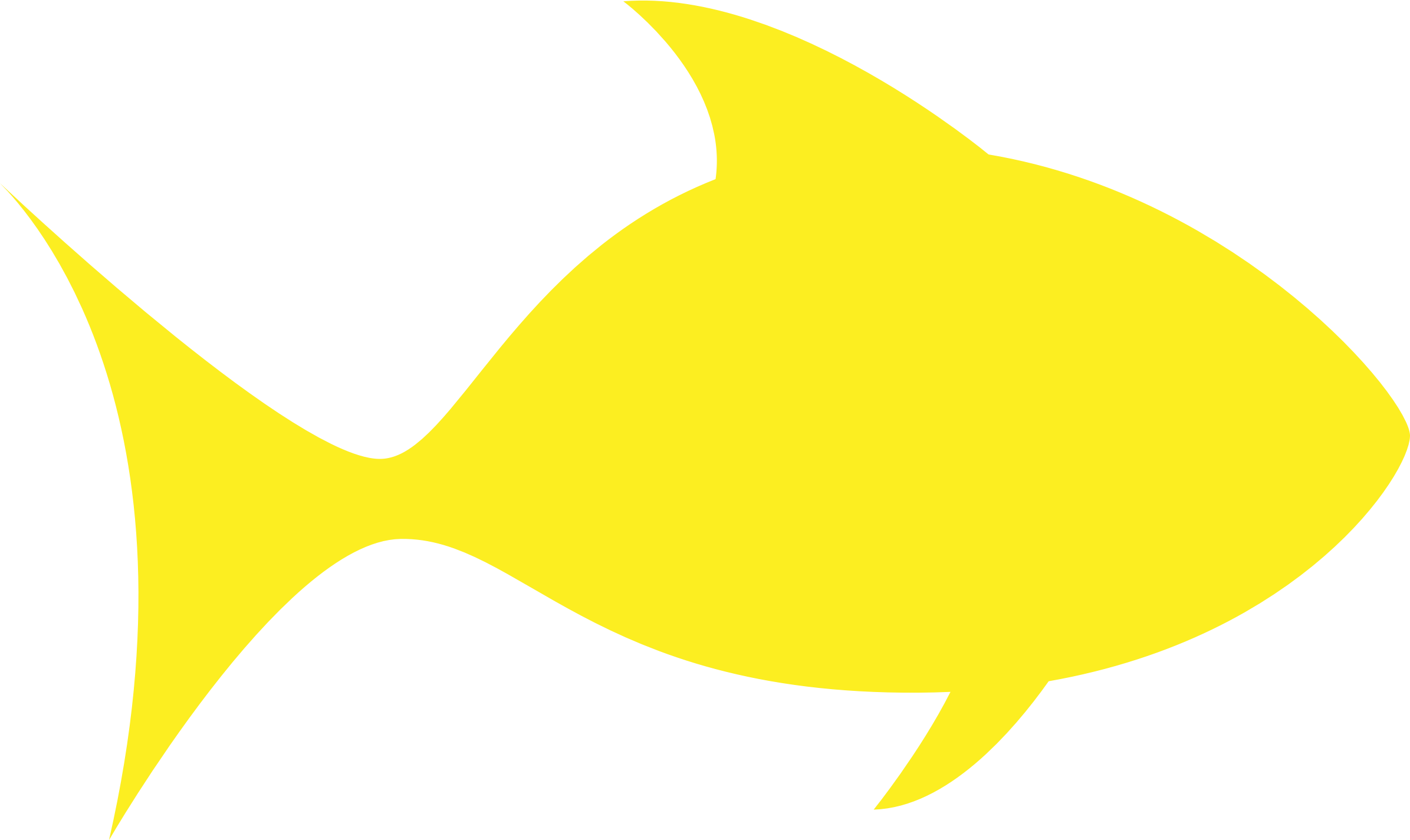 2391x1425 Yellow Fish Clipart
