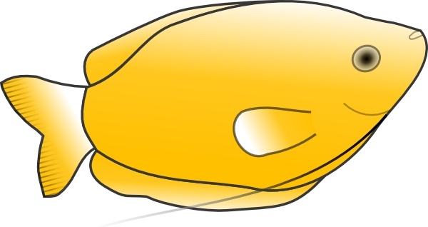 600x318 Yellow Fish Clip Art Free Vector In Open Office Drawing Svg ( Svg