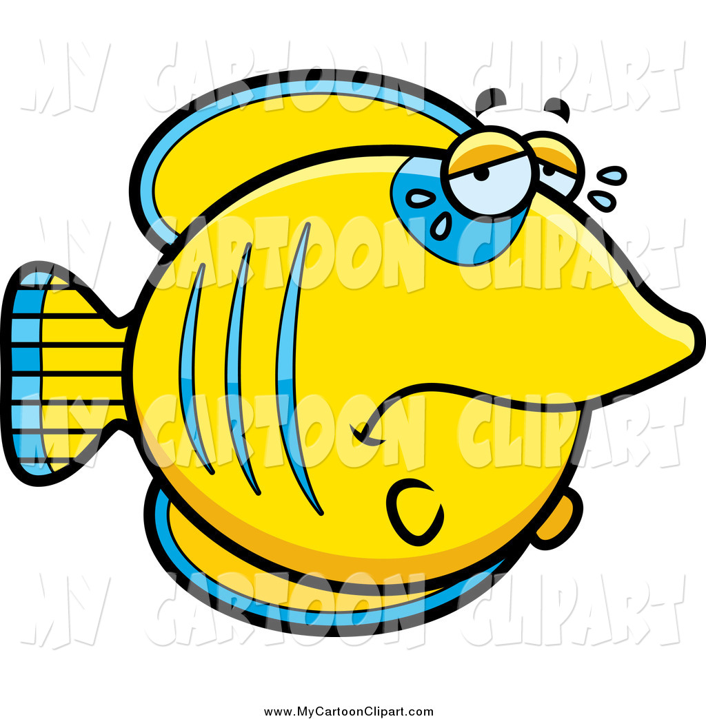 1024x1044 Clip Art Of A Crying Sad Blue And Yellow Butterflyfish By Cory