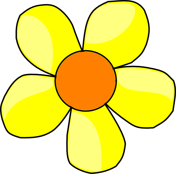 600x594 Yellow Flower Clipart Clipartmonk