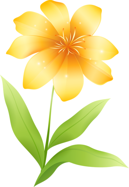 415x600 Clip Art Yellow Flower